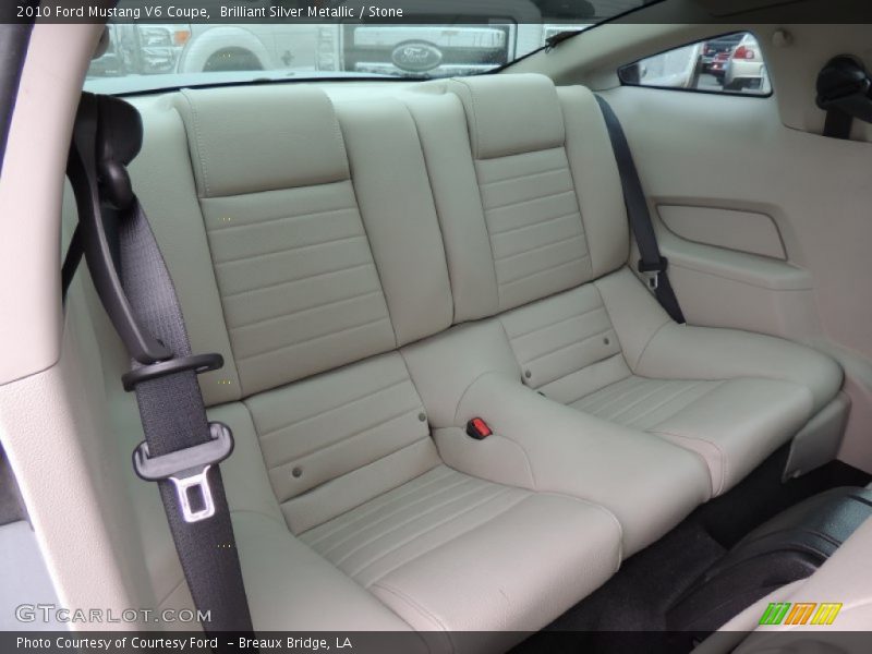 Brilliant Silver Metallic / Stone 2010 Ford Mustang V6 Coupe
