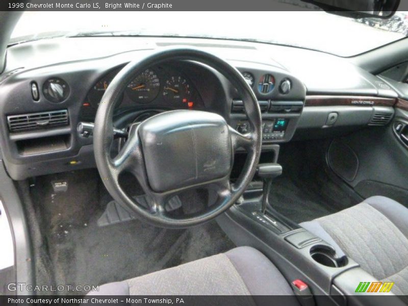 Bright White / Graphite 1998 Chevrolet Monte Carlo LS
