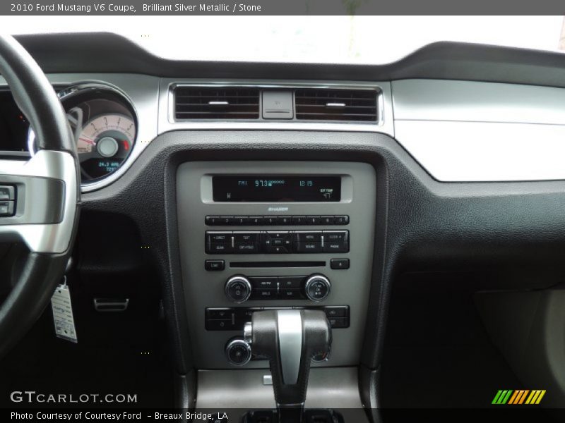 Brilliant Silver Metallic / Stone 2010 Ford Mustang V6 Coupe