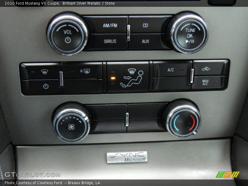 Brilliant Silver Metallic / Stone 2010 Ford Mustang V6 Coupe