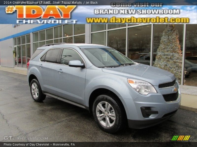 Silver Topaz Metallic / Jet Black 2014 Chevrolet Equinox LT AWD
