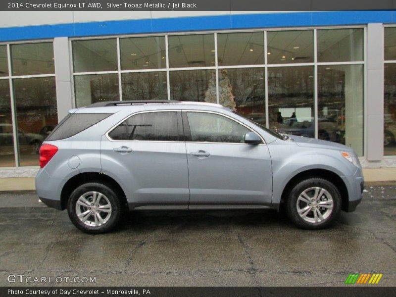 Silver Topaz Metallic / Jet Black 2014 Chevrolet Equinox LT AWD