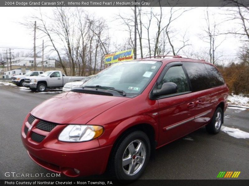 Inferno Red Tinted Pearl / Medium Slate Gray 2004 Dodge Grand Caravan SXT