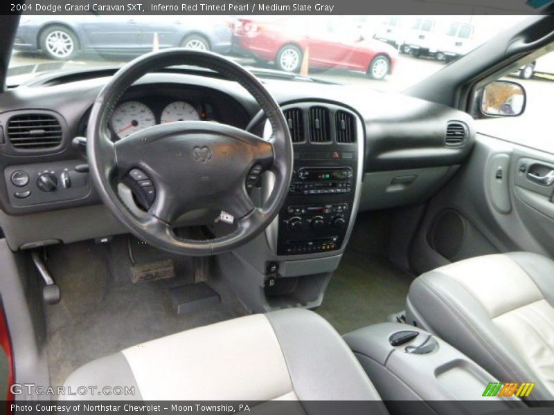 Inferno Red Tinted Pearl / Medium Slate Gray 2004 Dodge Grand Caravan SXT