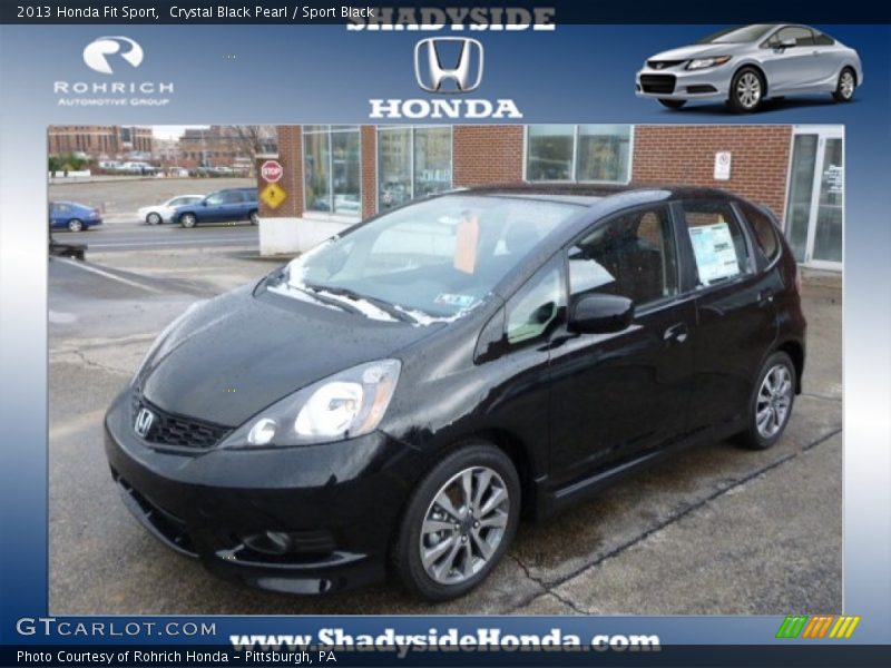 Crystal Black Pearl / Sport Black 2013 Honda Fit Sport