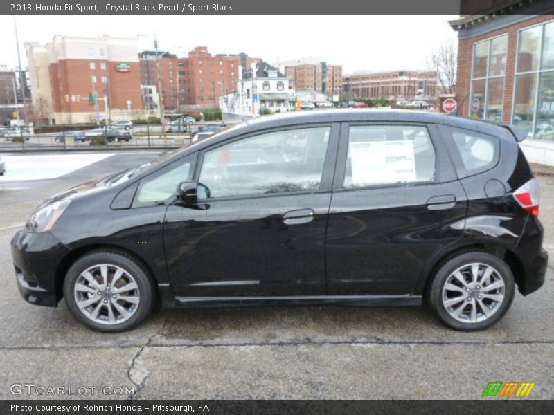 Crystal Black Pearl / Sport Black 2013 Honda Fit Sport