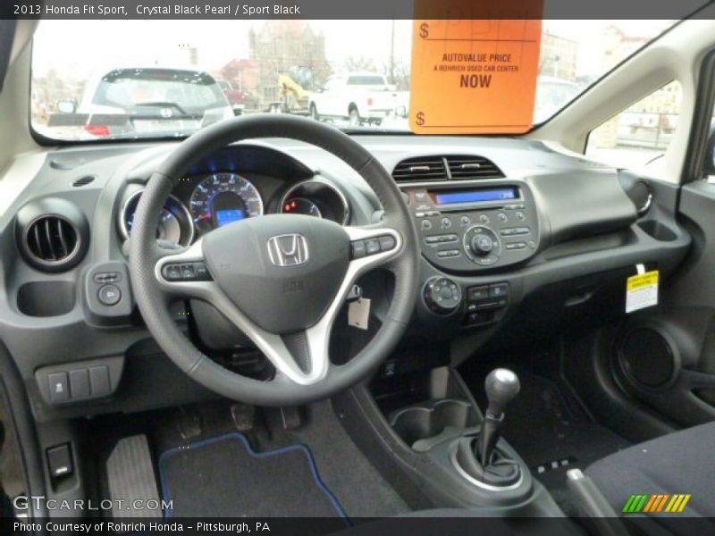 Crystal Black Pearl / Sport Black 2013 Honda Fit Sport