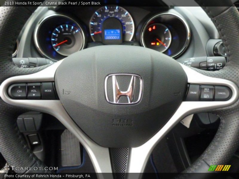 Crystal Black Pearl / Sport Black 2013 Honda Fit Sport