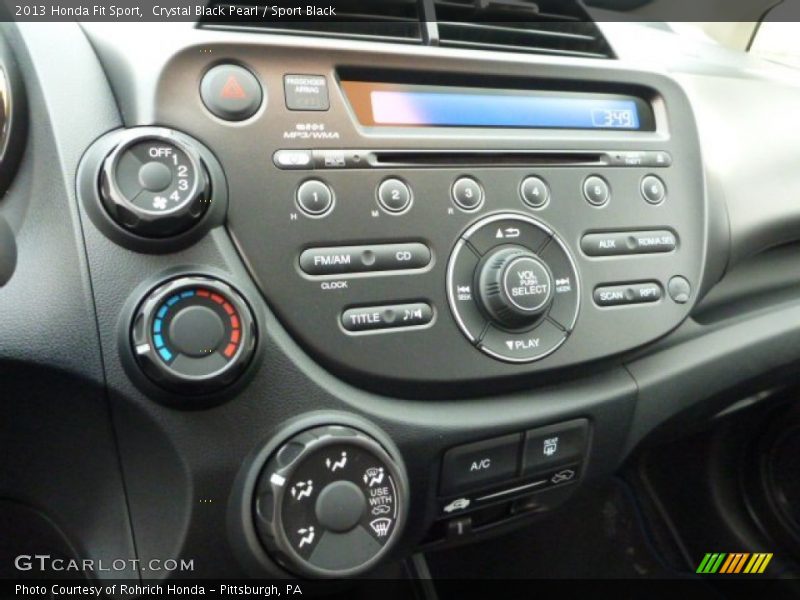 Crystal Black Pearl / Sport Black 2013 Honda Fit Sport