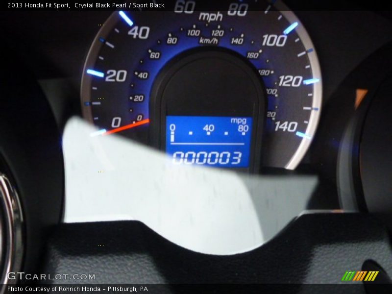 Crystal Black Pearl / Sport Black 2013 Honda Fit Sport
