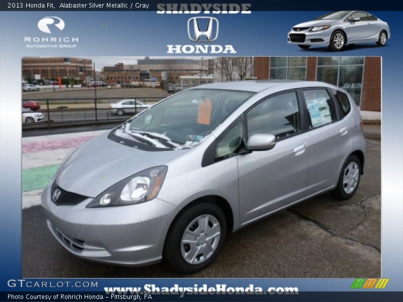 Alabaster Silver Metallic / Gray 2013 Honda Fit