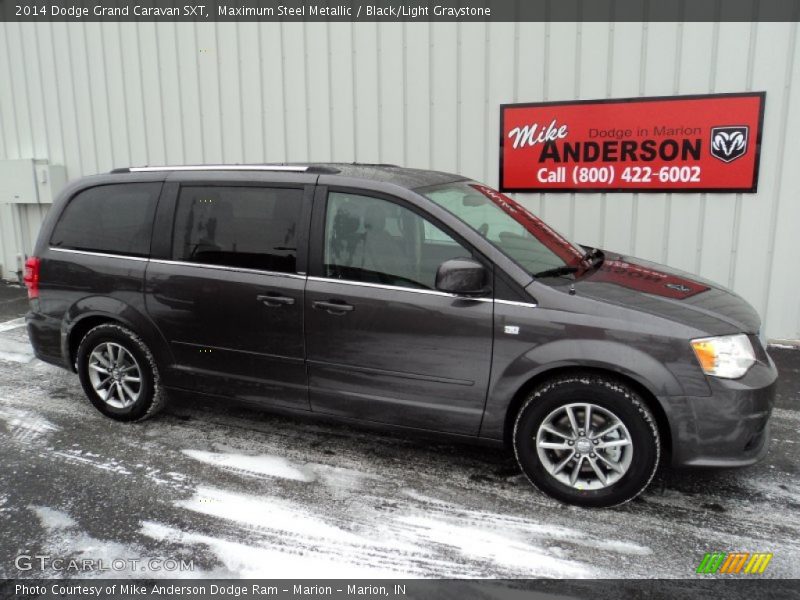 Maximum Steel Metallic / Black/Light Graystone 2014 Dodge Grand Caravan SXT