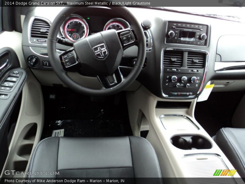 Maximum Steel Metallic / Black/Light Graystone 2014 Dodge Grand Caravan SXT