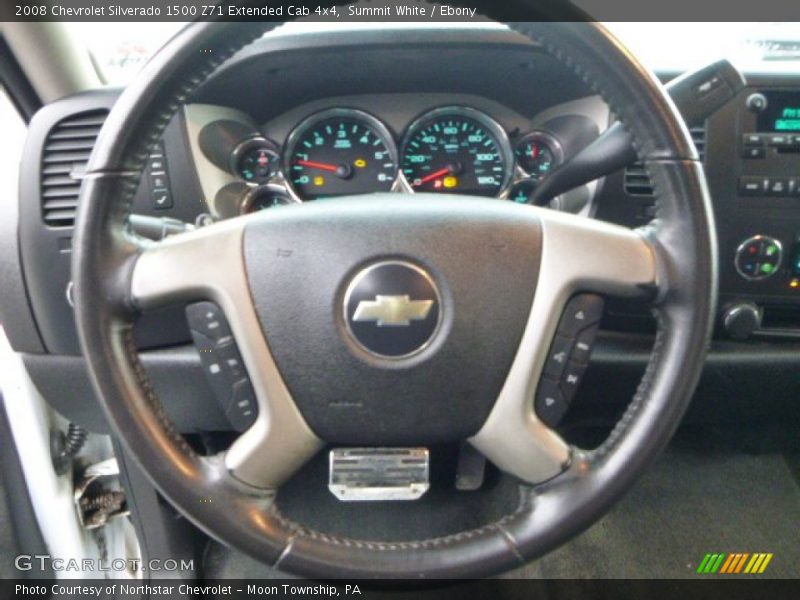 Summit White / Ebony 2008 Chevrolet Silverado 1500 Z71 Extended Cab 4x4