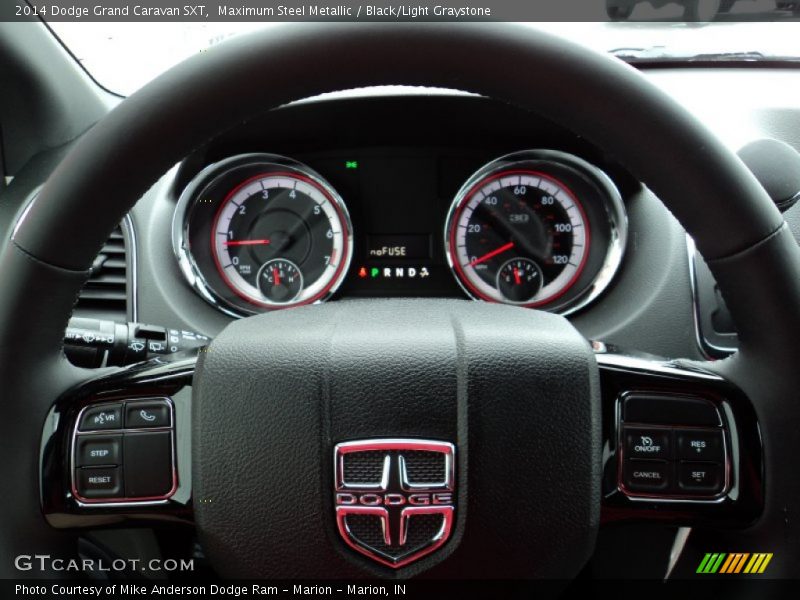 Maximum Steel Metallic / Black/Light Graystone 2014 Dodge Grand Caravan SXT