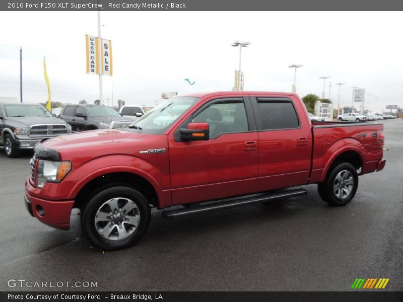 Red Candy Metallic / Black 2010 Ford F150 XLT SuperCrew