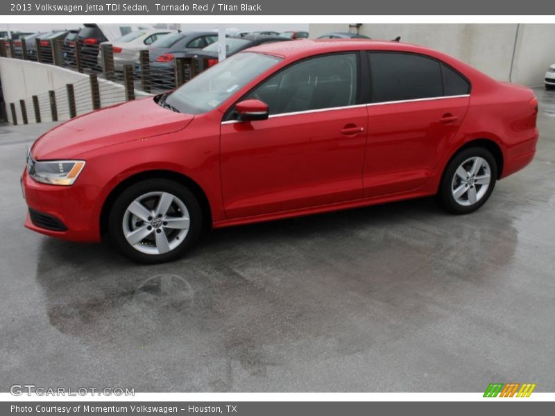 Tornado Red / Titan Black 2013 Volkswagen Jetta TDI Sedan