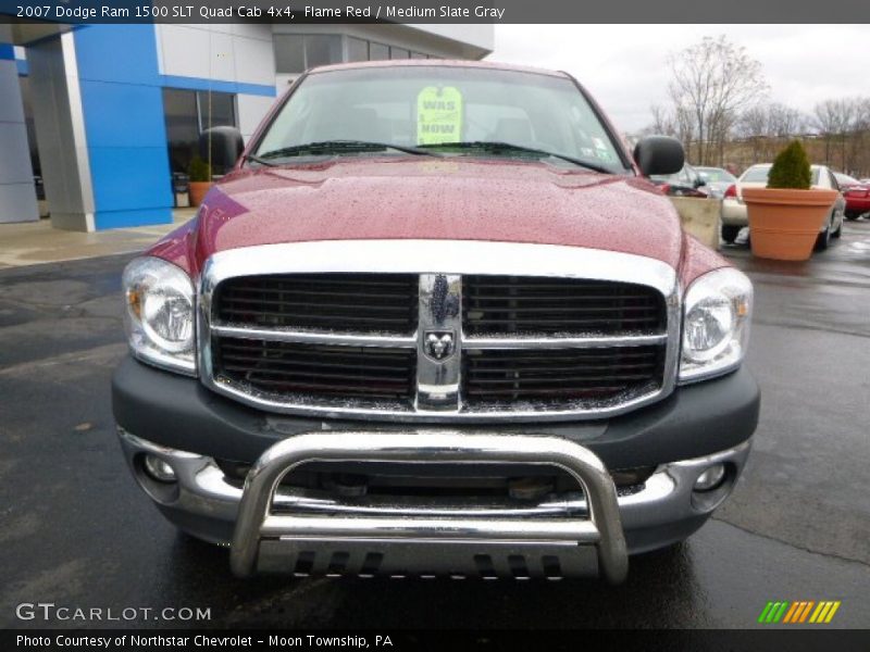 Flame Red / Medium Slate Gray 2007 Dodge Ram 1500 SLT Quad Cab 4x4