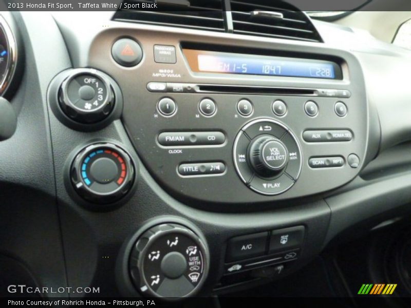 Taffeta White / Sport Black 2013 Honda Fit Sport