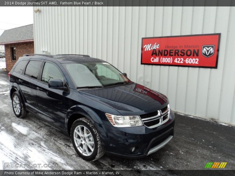 Fathom Blue Pearl / Black 2014 Dodge Journey SXT AWD