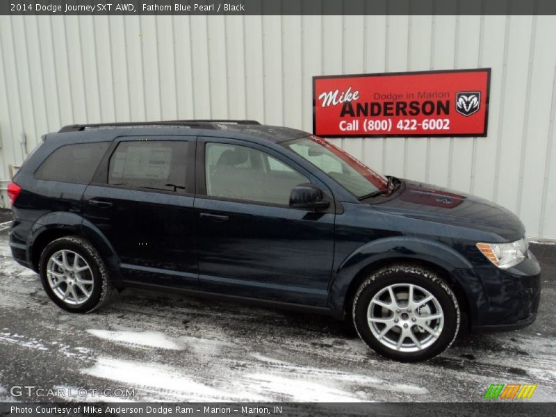 Fathom Blue Pearl / Black 2014 Dodge Journey SXT AWD