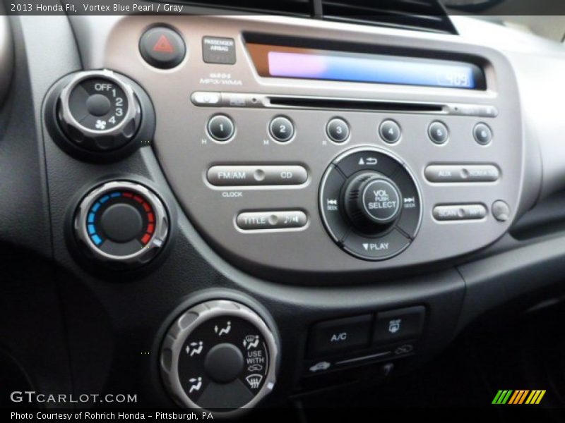 Vortex Blue Pearl / Gray 2013 Honda Fit