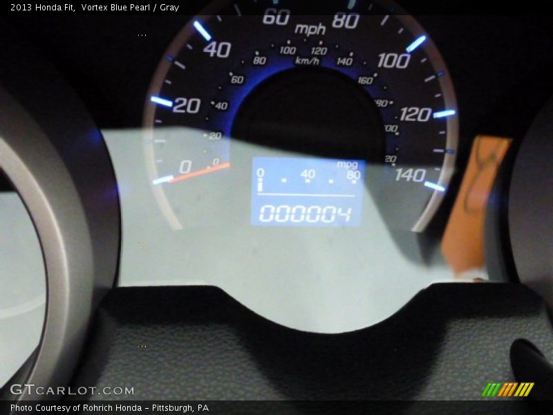 Vortex Blue Pearl / Gray 2013 Honda Fit