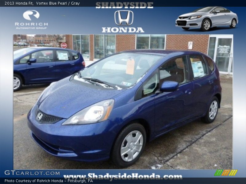 Vortex Blue Pearl / Gray 2013 Honda Fit