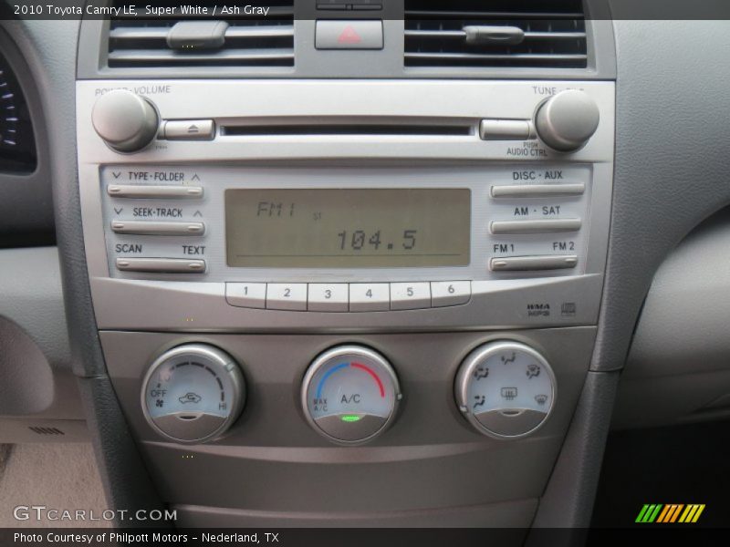 Super White / Ash Gray 2010 Toyota Camry LE