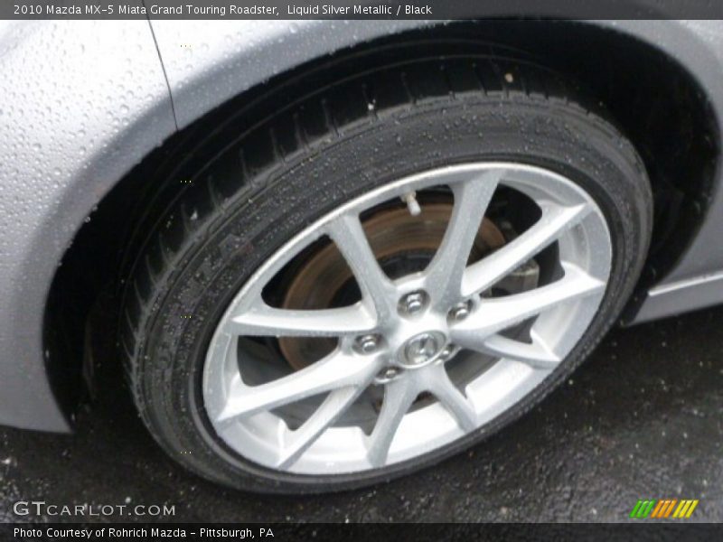 Liquid Silver Metallic / Black 2010 Mazda MX-5 Miata Grand Touring Roadster