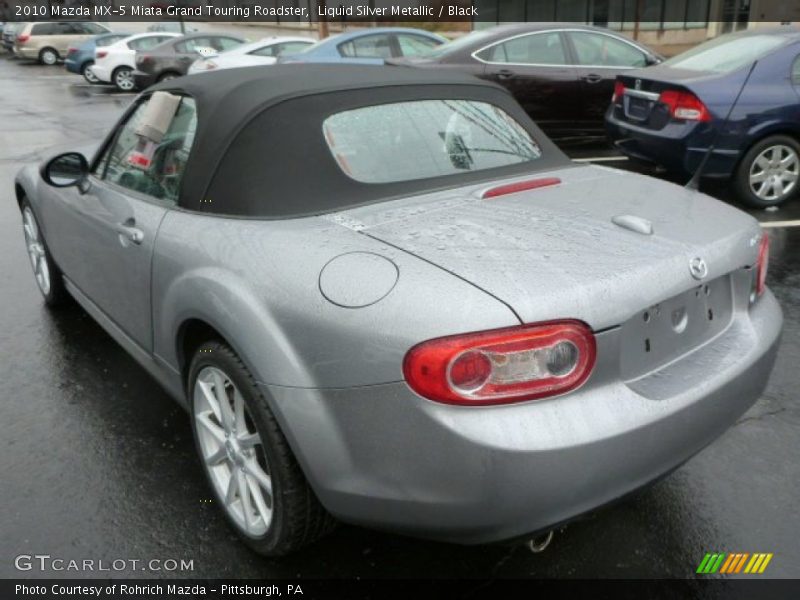 Liquid Silver Metallic / Black 2010 Mazda MX-5 Miata Grand Touring Roadster