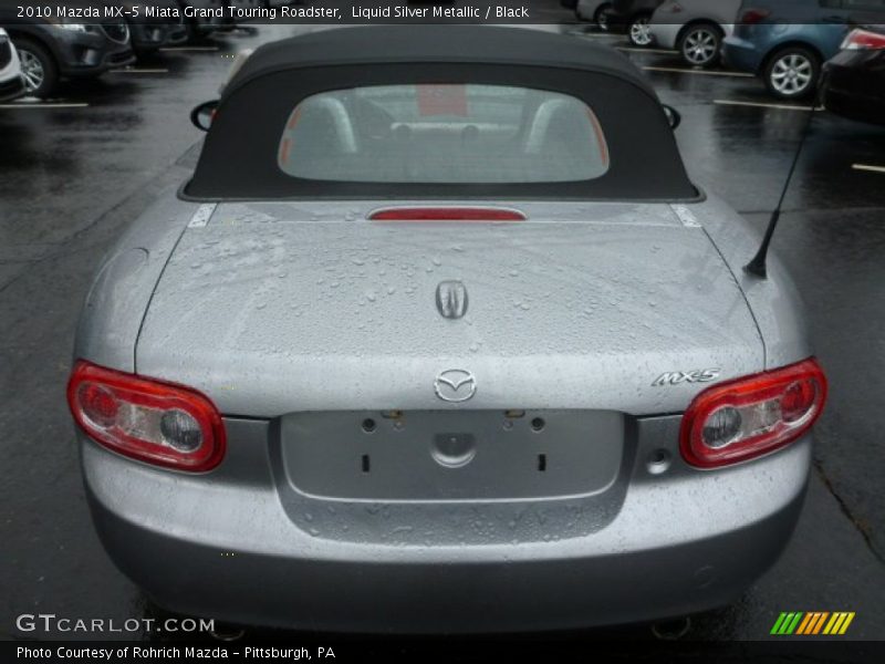 Liquid Silver Metallic / Black 2010 Mazda MX-5 Miata Grand Touring Roadster