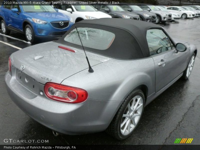 Liquid Silver Metallic / Black 2010 Mazda MX-5 Miata Grand Touring Roadster