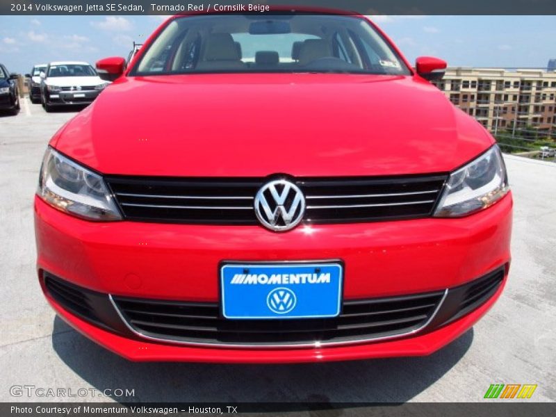 Tornado Red / Cornsilk Beige 2014 Volkswagen Jetta SE Sedan