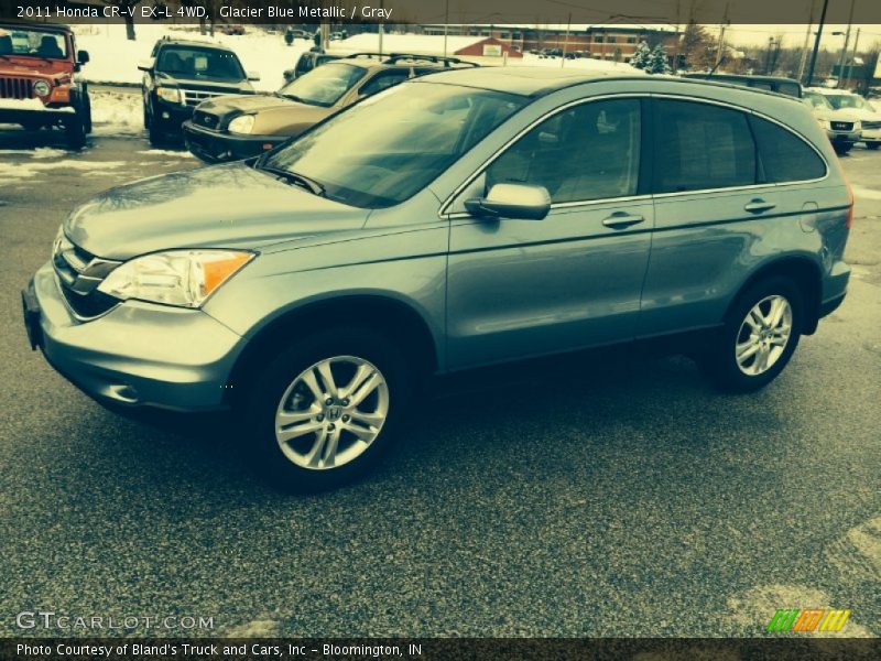 Glacier Blue Metallic / Gray 2011 Honda CR-V EX-L 4WD