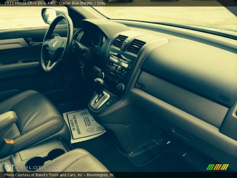 Glacier Blue Metallic / Gray 2011 Honda CR-V EX-L 4WD