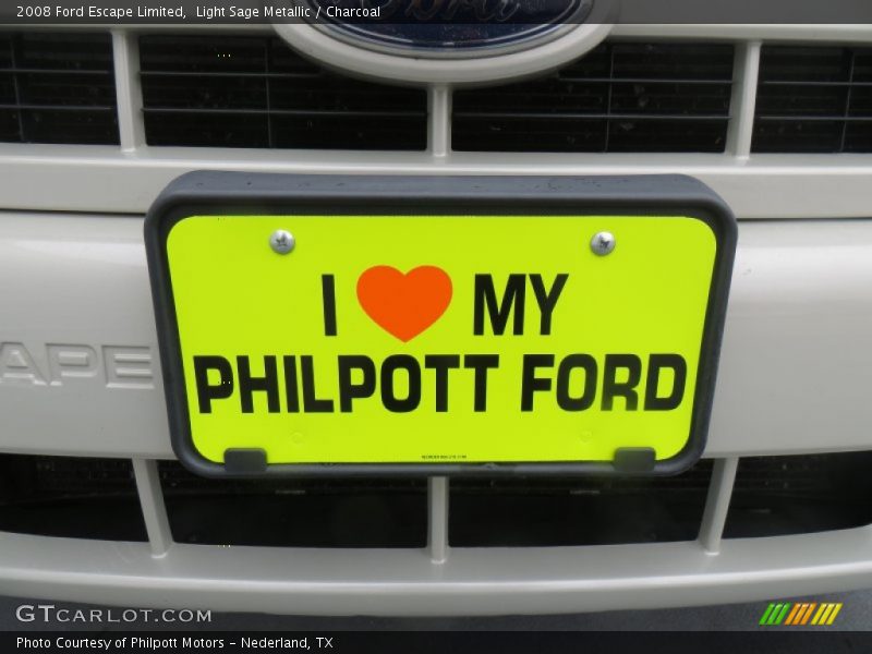 Light Sage Metallic / Charcoal 2008 Ford Escape Limited