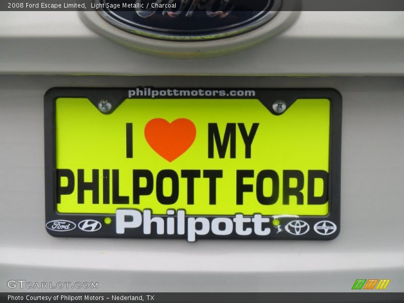 Light Sage Metallic / Charcoal 2008 Ford Escape Limited