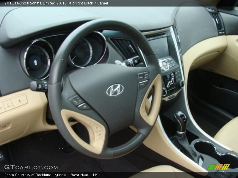 Midnight Black / Camel 2011 Hyundai Sonata Limited 2.0T