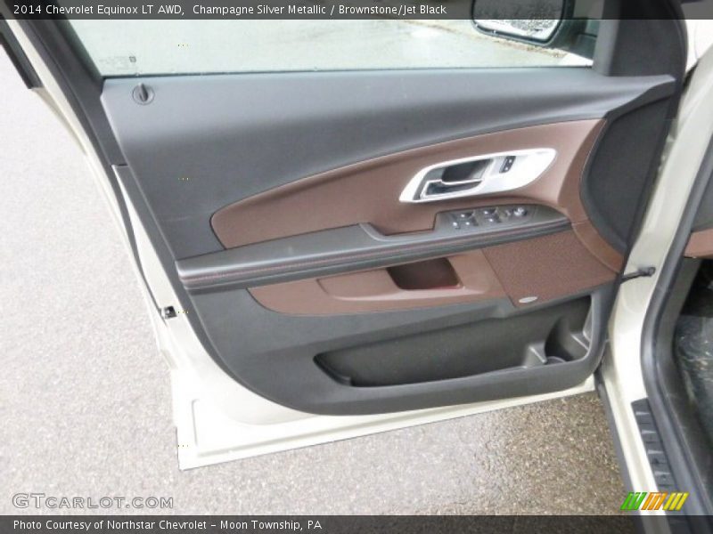 Champagne Silver Metallic / Brownstone/Jet Black 2014 Chevrolet Equinox LT AWD