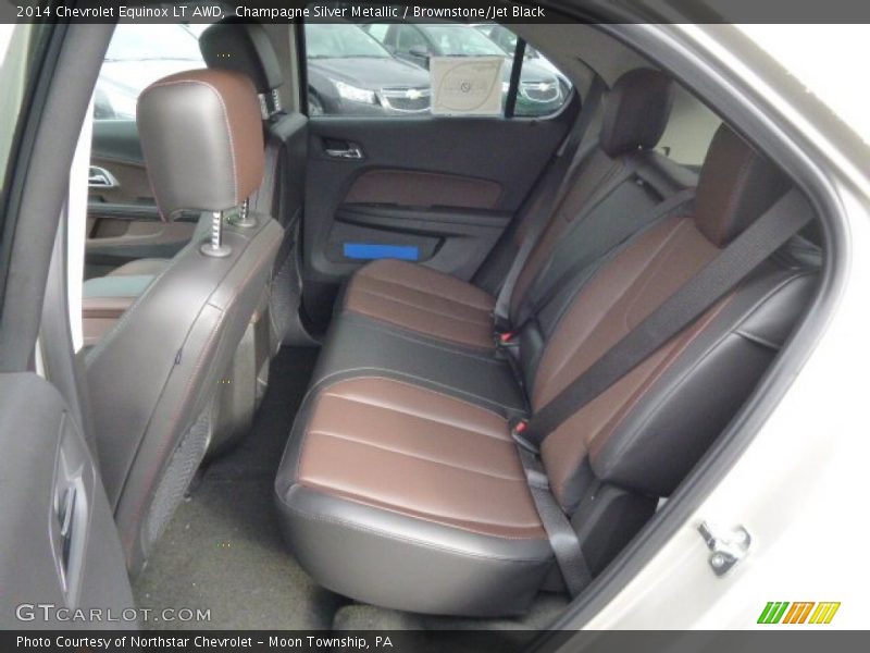 Champagne Silver Metallic / Brownstone/Jet Black 2014 Chevrolet Equinox LT AWD
