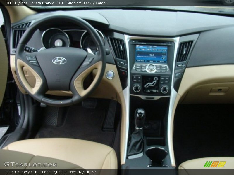 Midnight Black / Camel 2011 Hyundai Sonata Limited 2.0T