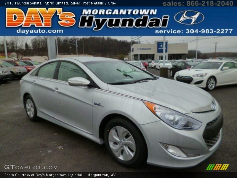 Silver Frost Metallic / Gray 2013 Hyundai Sonata Hybrid Limited
