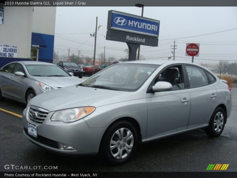 Liquid Silver / Gray 2010 Hyundai Elantra GLS