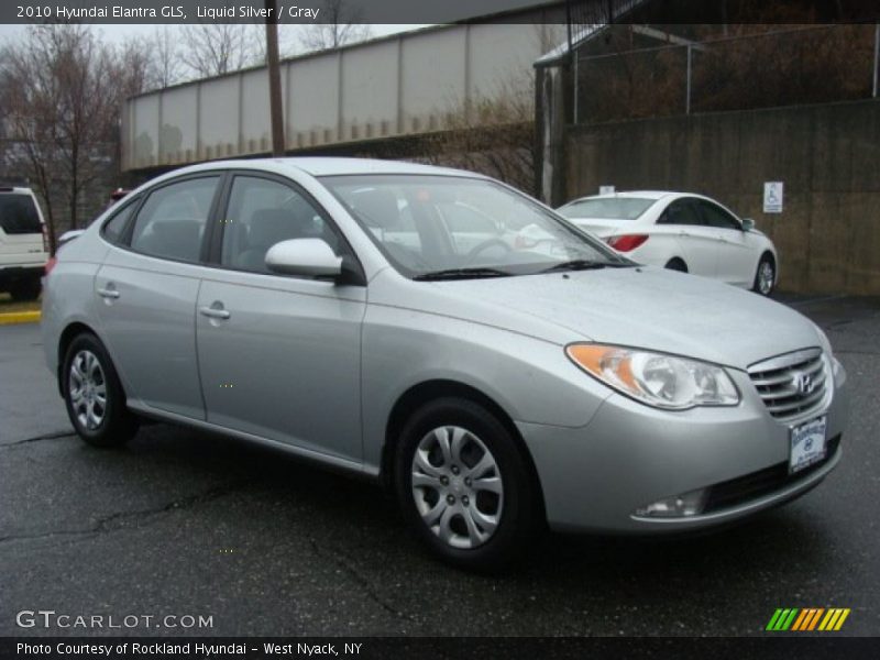 Liquid Silver / Gray 2010 Hyundai Elantra GLS