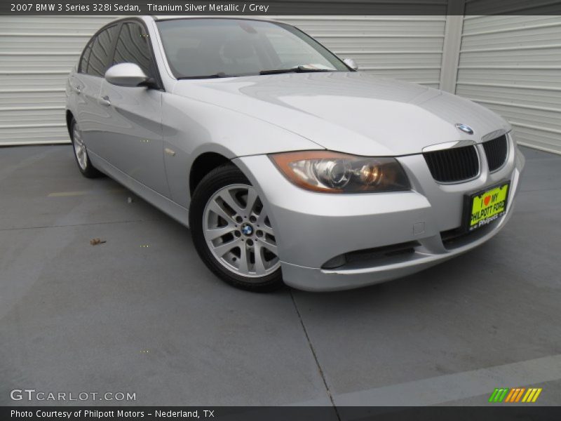 Titanium Silver Metallic / Grey 2007 BMW 3 Series 328i Sedan