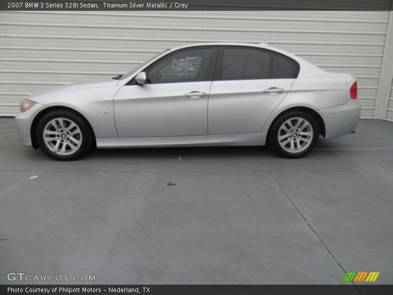 Titanium Silver Metallic / Grey 2007 BMW 3 Series 328i Sedan