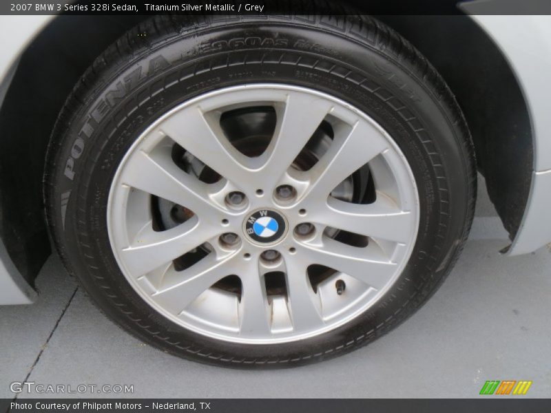 Titanium Silver Metallic / Grey 2007 BMW 3 Series 328i Sedan