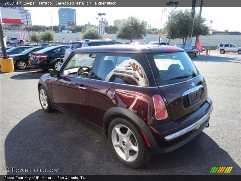 Velvet Red Metallic / Panther Black 2003 Mini Cooper Hardtop