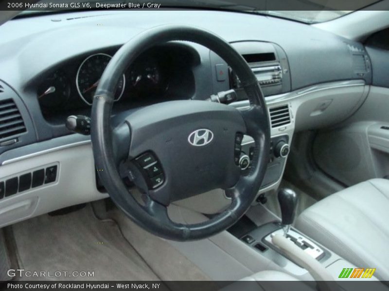 Deepwater Blue / Gray 2006 Hyundai Sonata GLS V6
